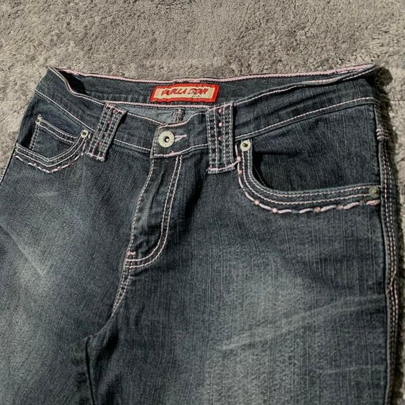 Y2K Grunge washed black Flared Jeans - Picture 4 of 8